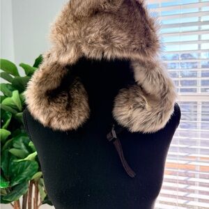 Chaos Faux Fur Hat in Brown